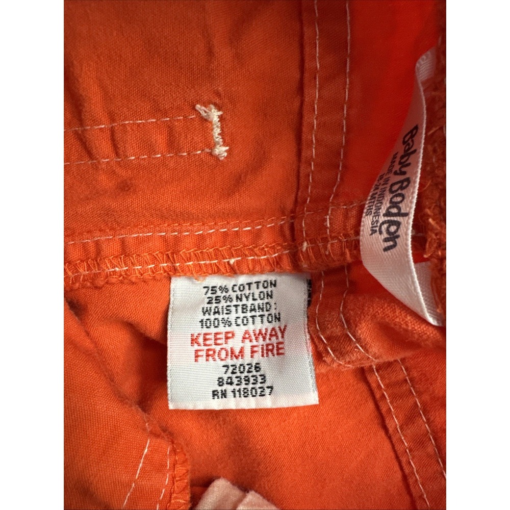 Baby Boden Toddler Boys Orange Long Cargo Shorts Pull On Elastic Waist, 18-24 M - Picture 3 of 5